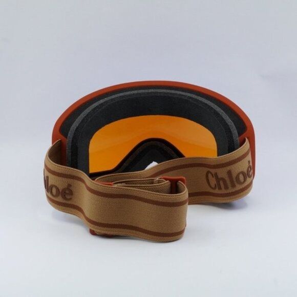 NEW CHLOé CH0072S 003 BROWN ORANGE SKI MASK SUNGLASSES - Picture 8 of 11